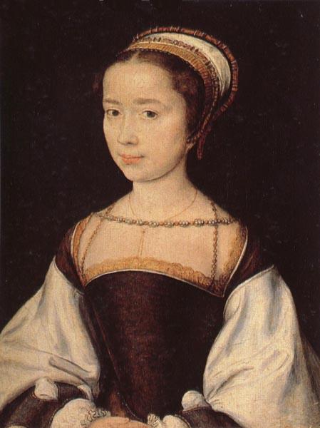 CORNEILLE DE LYON A Young Lady oil painting image